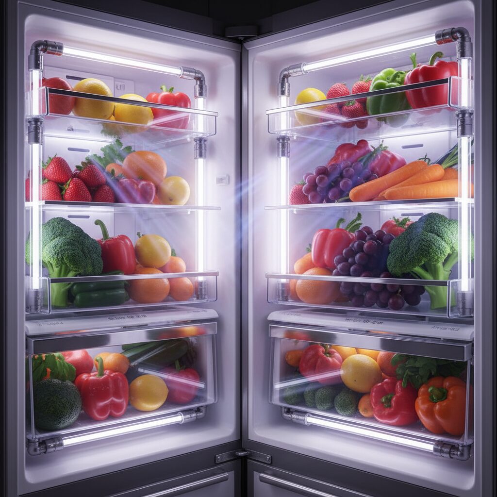 découvrez pourquoi un frigo à rayons uv tente d’éliminer la fraîcheur des aliments, mais échoue à préserver leur qualité optimale.