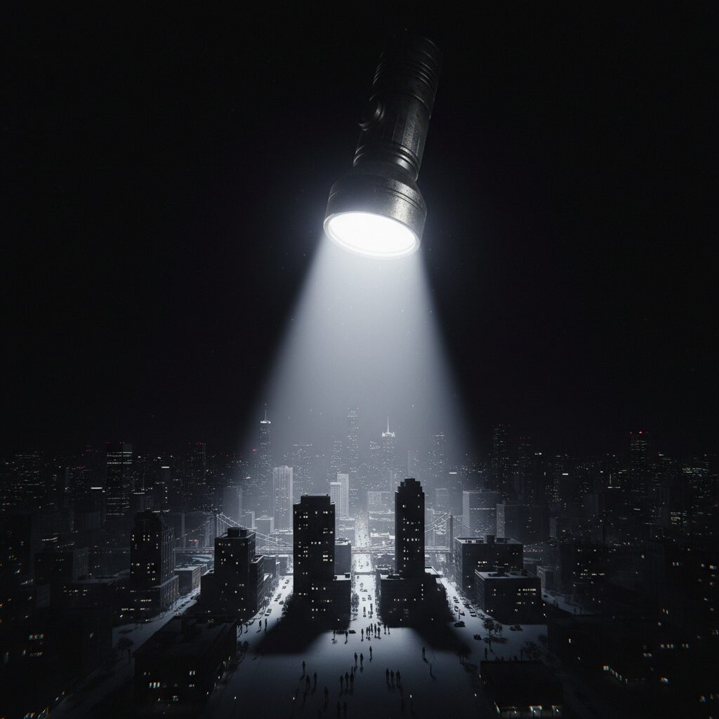 découvrez comment une simple lampe torche a permis d'éclairer toute une ville lors d'une panne d'électricité, une histoire étonnante d'ingéniosité et de solidarité.