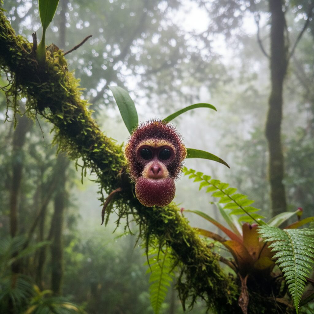 découvrez la fleur face de singe, une plante insolite fascinante qui ressemble à un visage humain. apprenez-en plus sur cette curiosité botanique unique et ses caractéristiques étonnantes.
