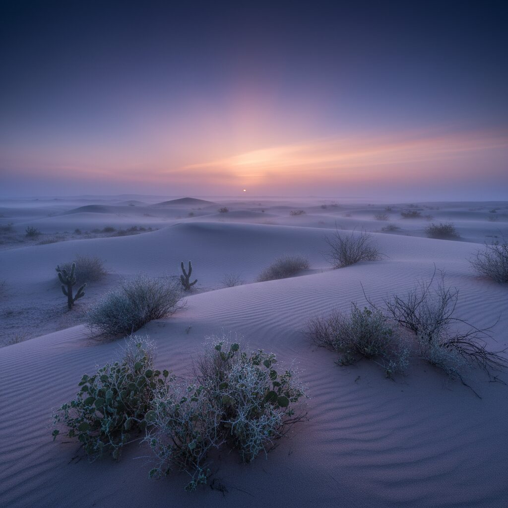 découvrez le phénomène naturel fascinant qui rend le désert étonnamment frais à l’aube, malgré ses températures extrêmes en journée.
