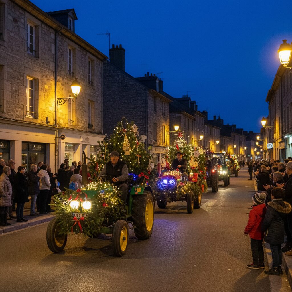 découvrez la parade de noël unique des agriculteurs lozériens qui illumine les boulevards de mende avec des chars festifs et une ambiance chaleureuse.