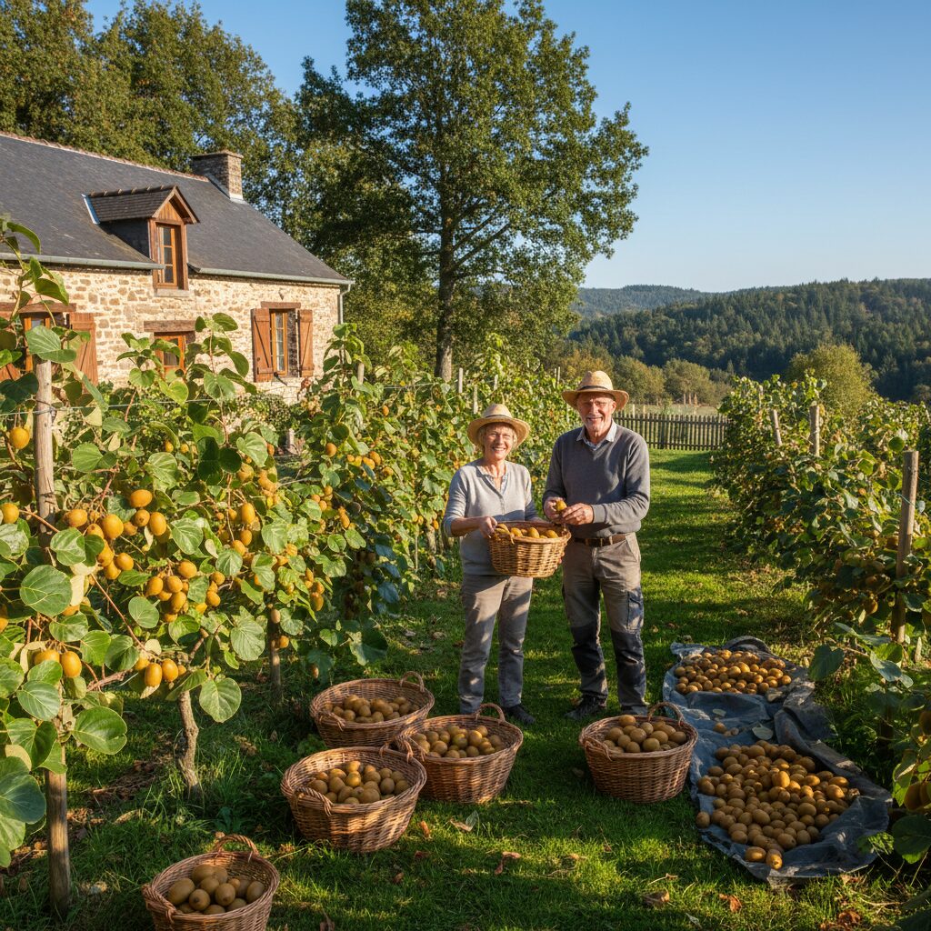 découvrez l'histoire incroyable d'un couple des ardennes qui a récolté 200 kilos de kiwis dans leur jardin, une aventure insolite et pleine de surprises !