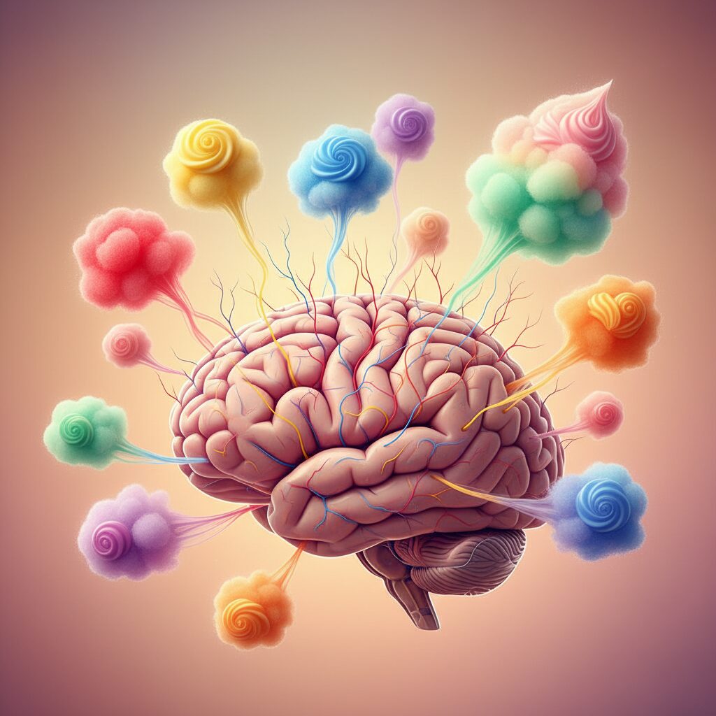 découvrez comment le cerveau crée des sensations gustatives uniques, comme des gâteaux de nuages, en transformant les saveurs en expériences sensorielles extraordinaires.