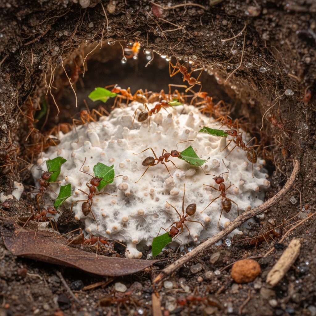découvrez comment certaines fourmis cultivent des champignons pour se nourrir, une relation fascinante entre insectes et nature.