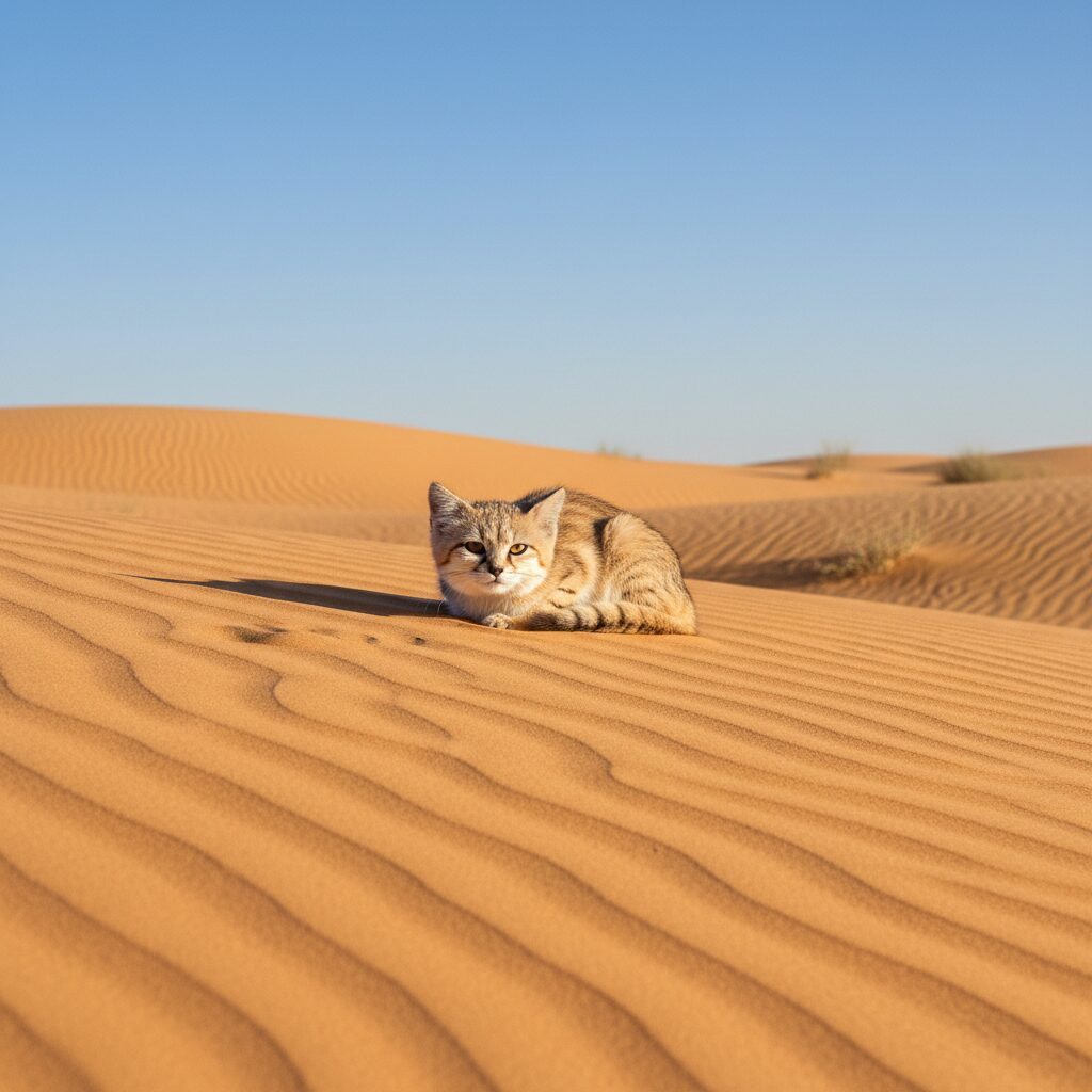 découvrez le chat des sables, un animal sauvage méconnu doté d'un camouflage naturel parfait, idéal pour survivre dans son habitat désertique.