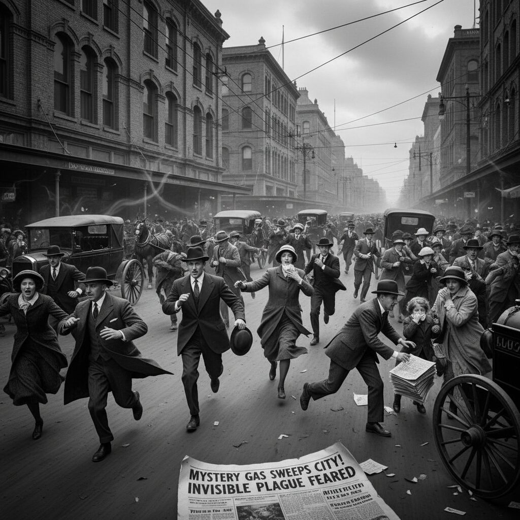 découvrez comment l'australie a été prise d'une panique collective en 1938 à cause d'un gaz invisible inexistant, révélant une hystérie sociale sans fondement.