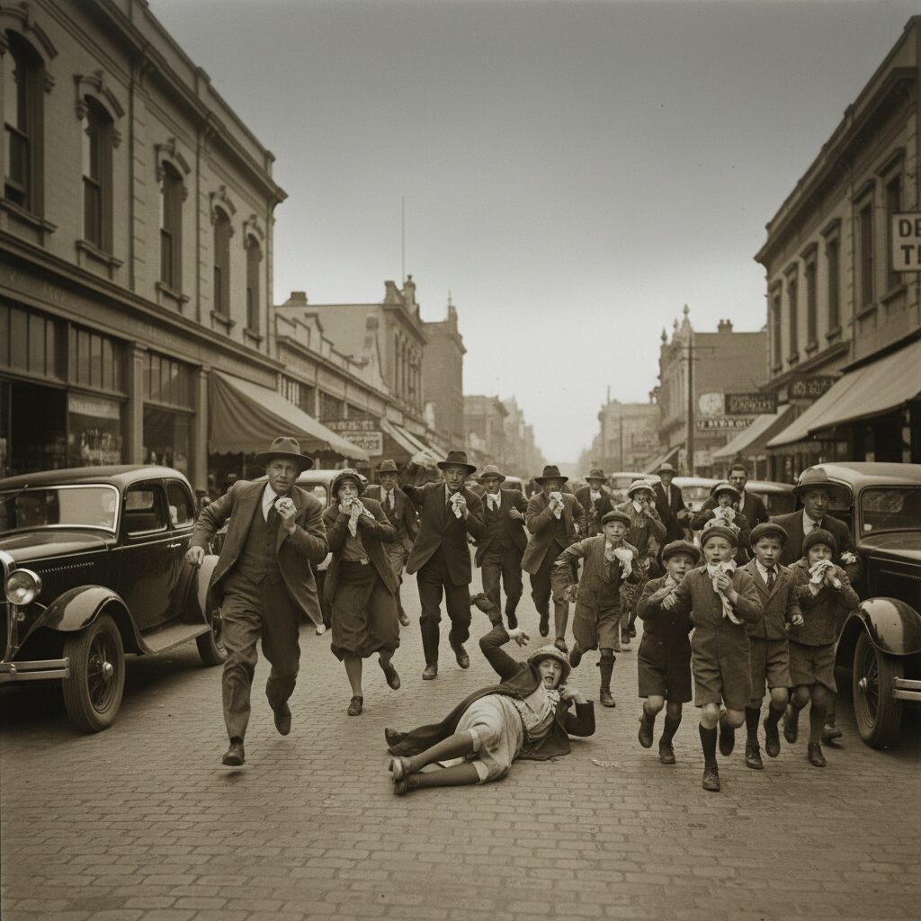découvrez comment l'australie a été frappée en 1938 par une panique massive autour d'un gaz invisible, une hystérie collective finalement sans fondement.