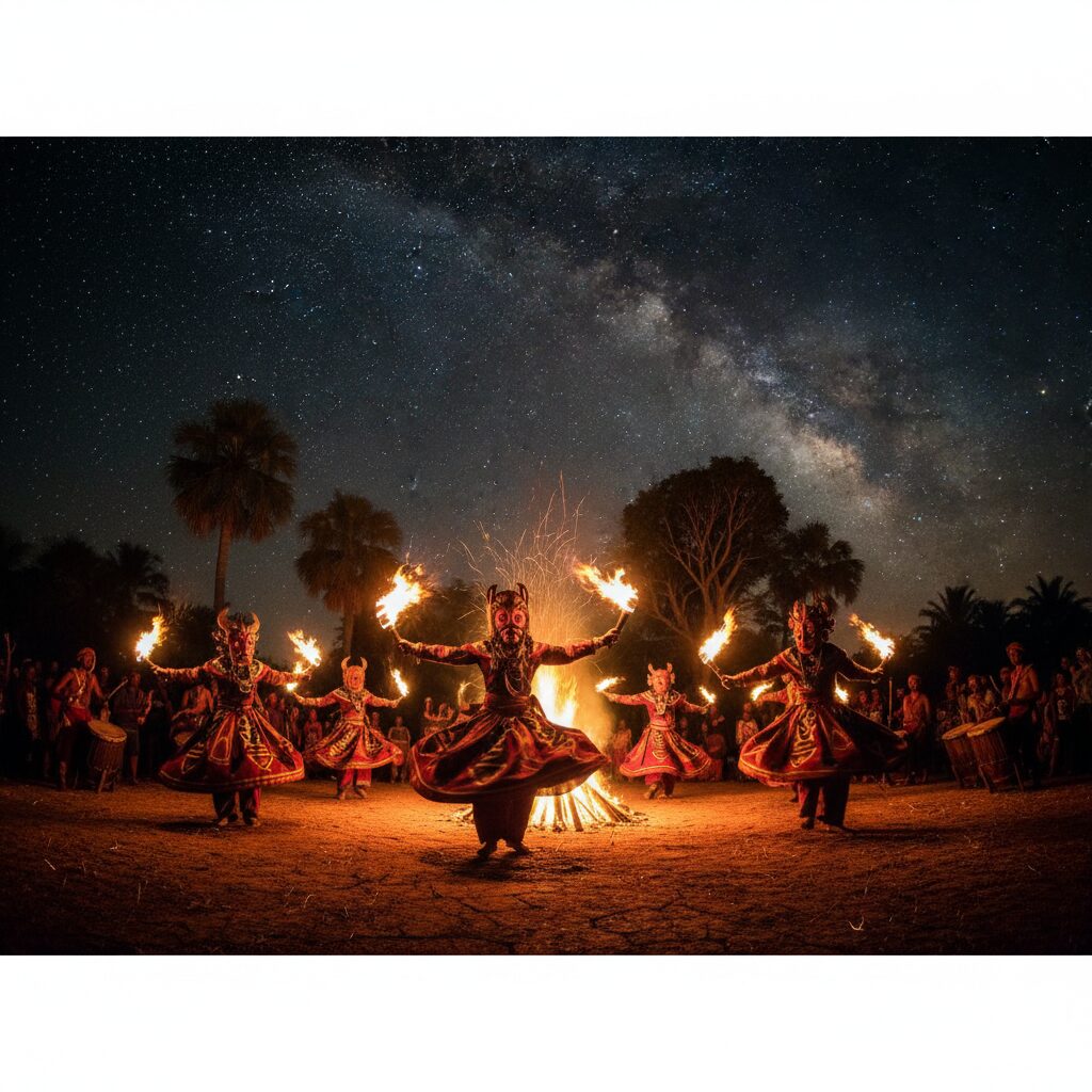 découvrez les rituels anciens et les significations profondes des danses autour du feu à travers différentes cultures du monde.