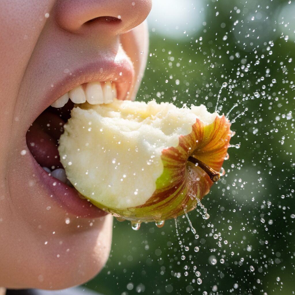 découvrez pourquoi croquer dans une pomme est bien plus qu'un simple geste : un véritable spectacle sensoriel qui éveille vos sens à chaque bouchée.
