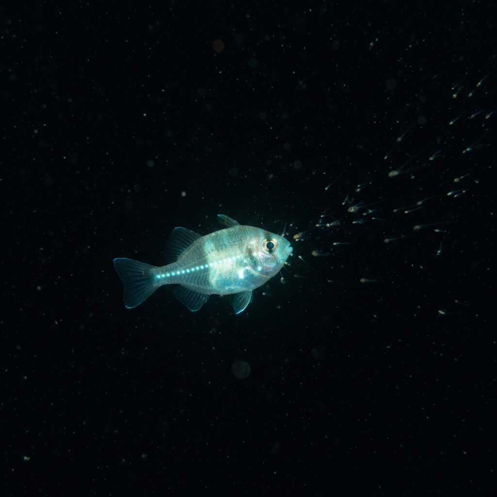 découvrez le poisson-lanterne, une créature fascinante des abysses qui utilise sa lumière naturelle pour attirer ses proies dans les profondeurs mystérieuses de l'océan.