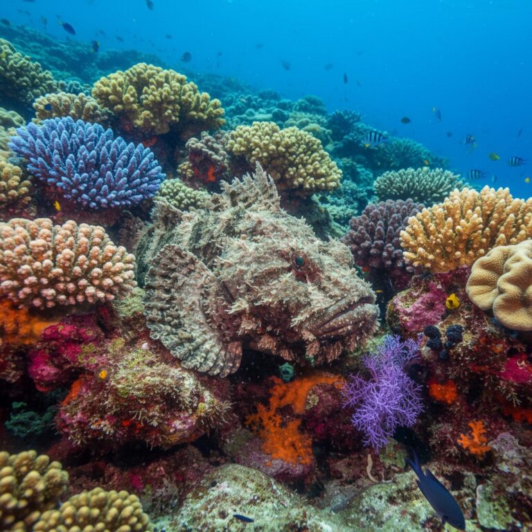 Poisson-pierre : maître du camouflage venimeux des récifs