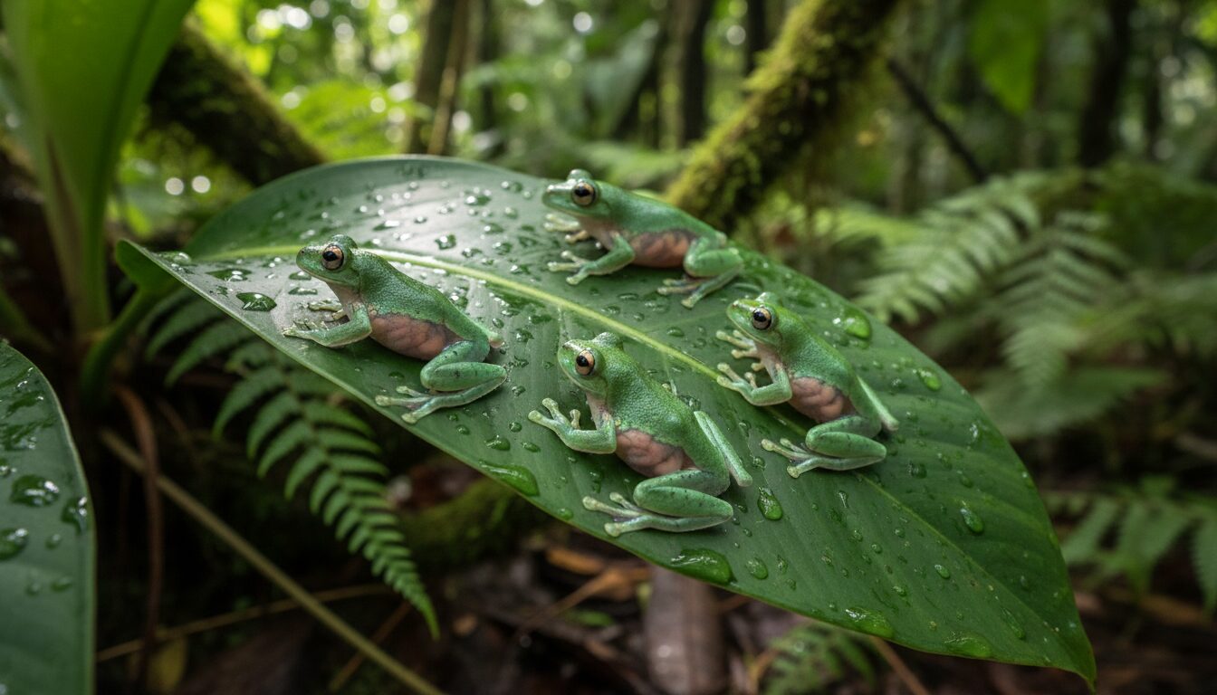 découvrez comment les grenouilles de verre exploitent leur transparence unique pour se camoufler efficacement dans leur environnement naturel.