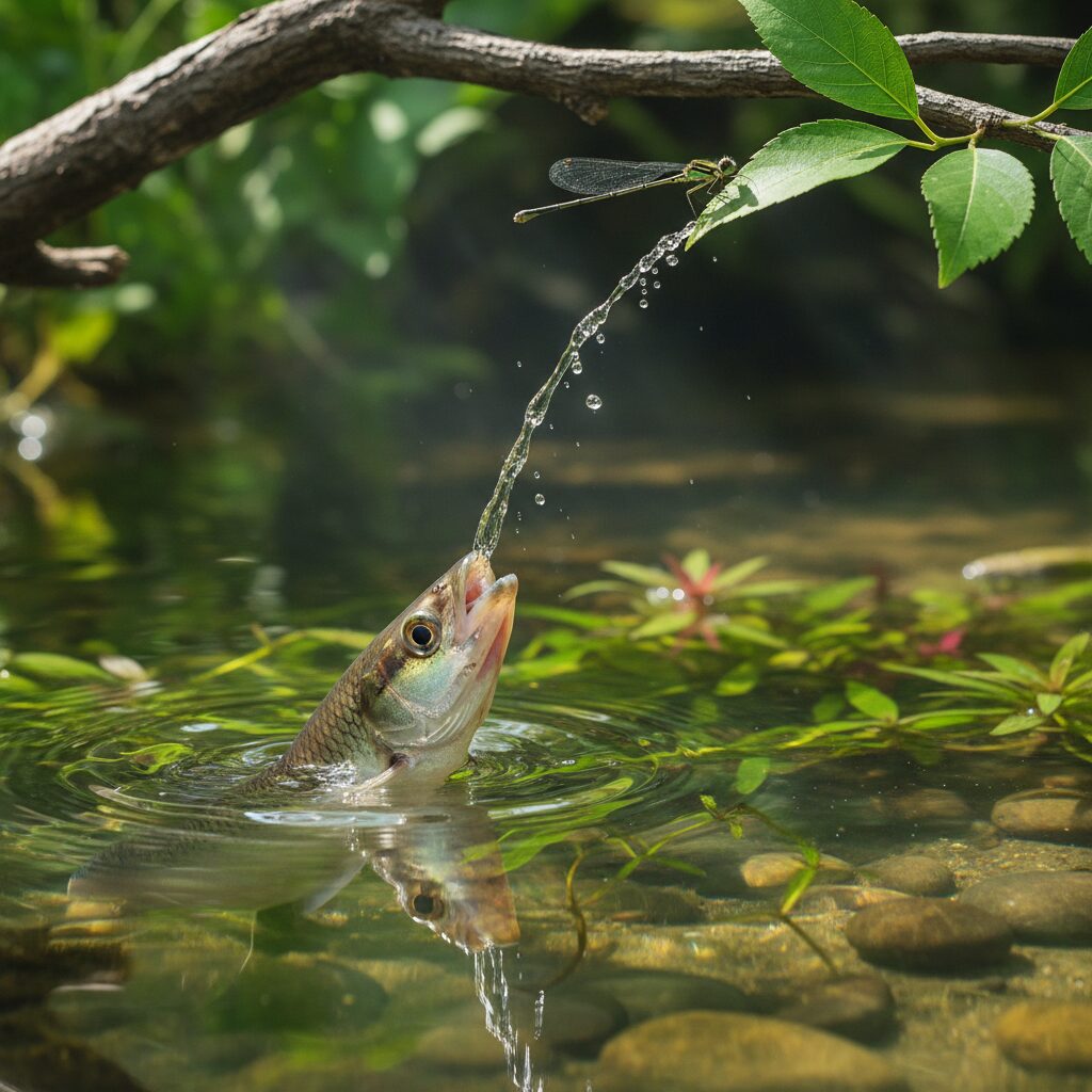 découvrez comment le poisson-archer utilise un jet d'eau précis pour attraper ses insectes, une technique unique alliant précision et adaptation dans son environnement.