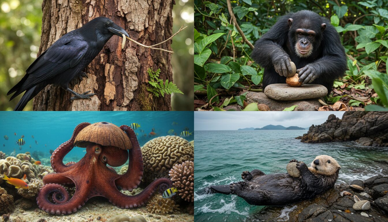 découvrez quels animaux utilisent des outils pour se nourrir dans la nature insolite et explorez les comportements fascinants de ces créatures ingénieuses.