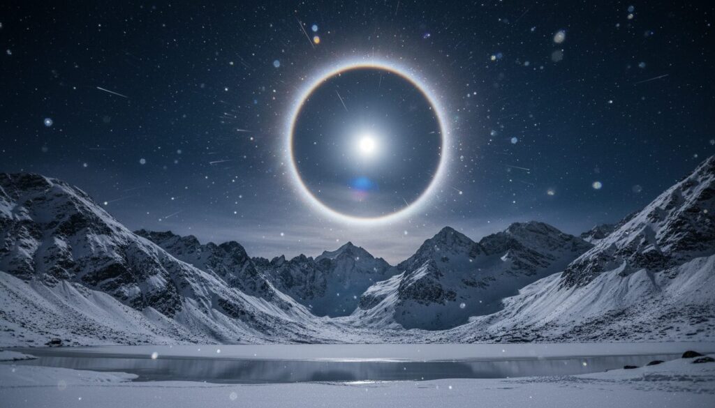 découvrez comment expliquer les mystères des halos lunaires observés en montagne froide grâce à des phénomènes atmosphériques captivants.
