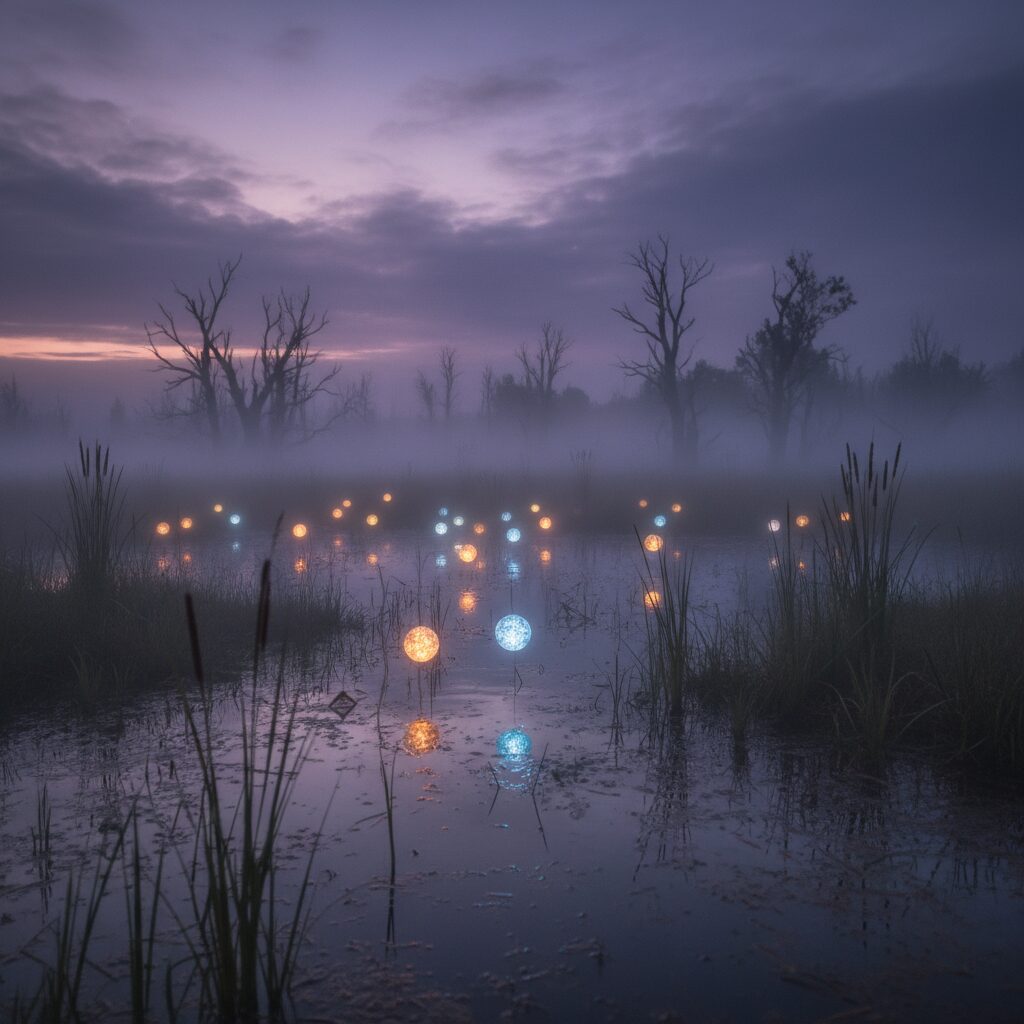 découvrez les causes possibles de l'apparition soudaine de spots lumineux dans les marais et comprenez ce phénomène naturel intrigant.