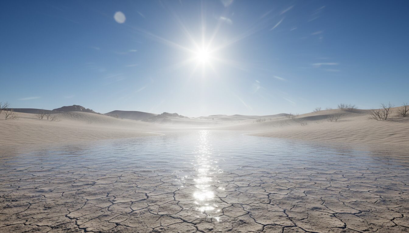 découvrez comment la lumière du soleil crée des illusions d'eau dans le désert, également appelées mirages, en jouant avec la température et la réfraction de la lumière.