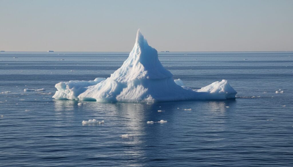 découvrez comment se forme le pinacle brillant au sommet de certains icebergs flottants, un phénomène naturel fascinant résultant de processus de congélation et d'érosion spécifiques.
