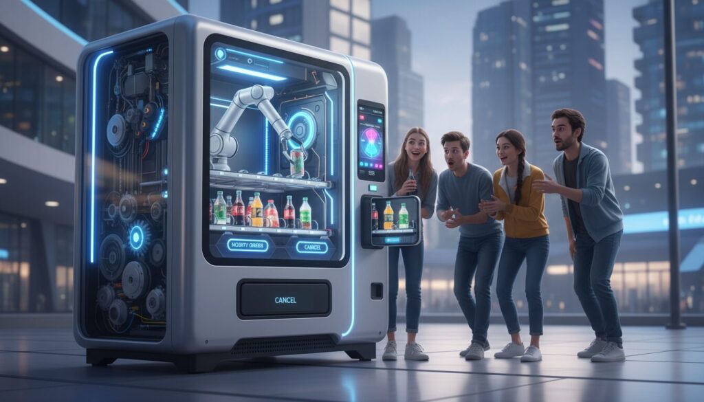 découvrez comment un distributeur de boissons automatiques innove pour gérer efficacement les erreurs de commande et améliorer l'expérience utilisateur.