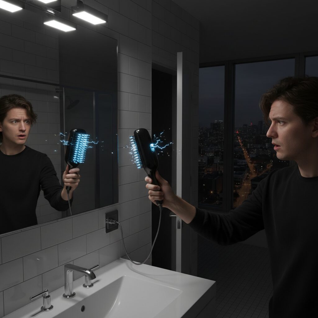 découvrez comment une brosse à cheveux électrique a provoqué une panne de courant inattendue et les leçons à tirer pour éviter ce type d'incident chez vous.