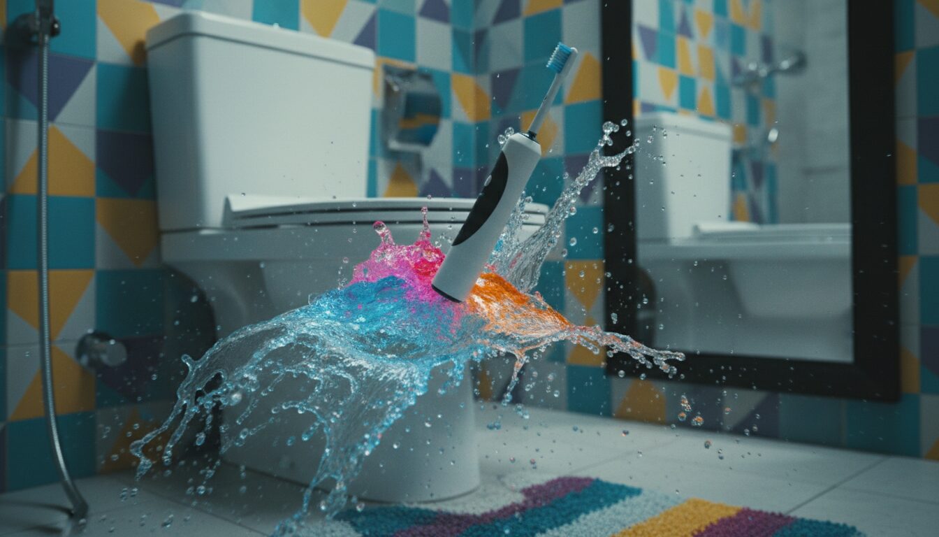 découvrez comment une brosse à dents électrique a accidentellement fait un plongeon inattendu dans les toilettes et comment gérer ce type de situation.
