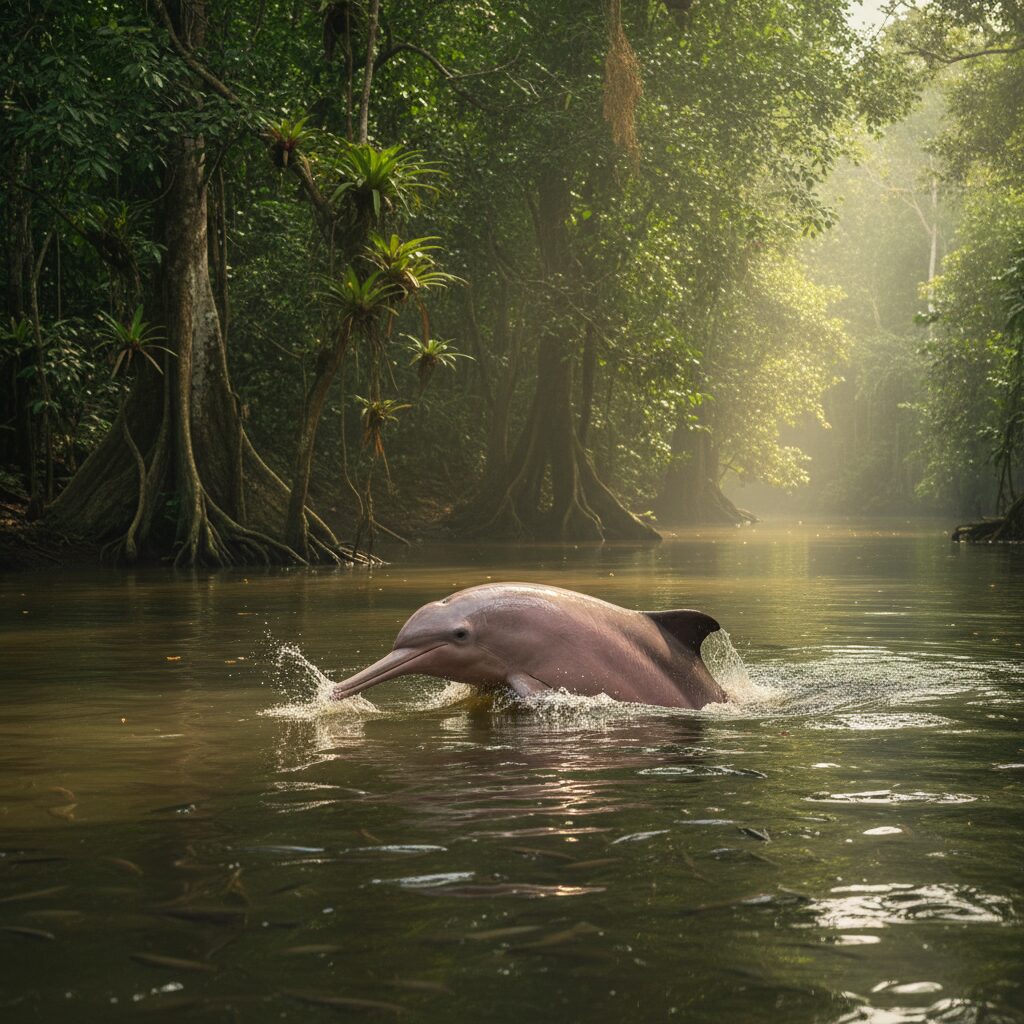 explorez les incroyables techniques de chasse du dauphin rose d’amazonie, un maître de l’adaptation aquatique aux comportements fascinants et uniques.