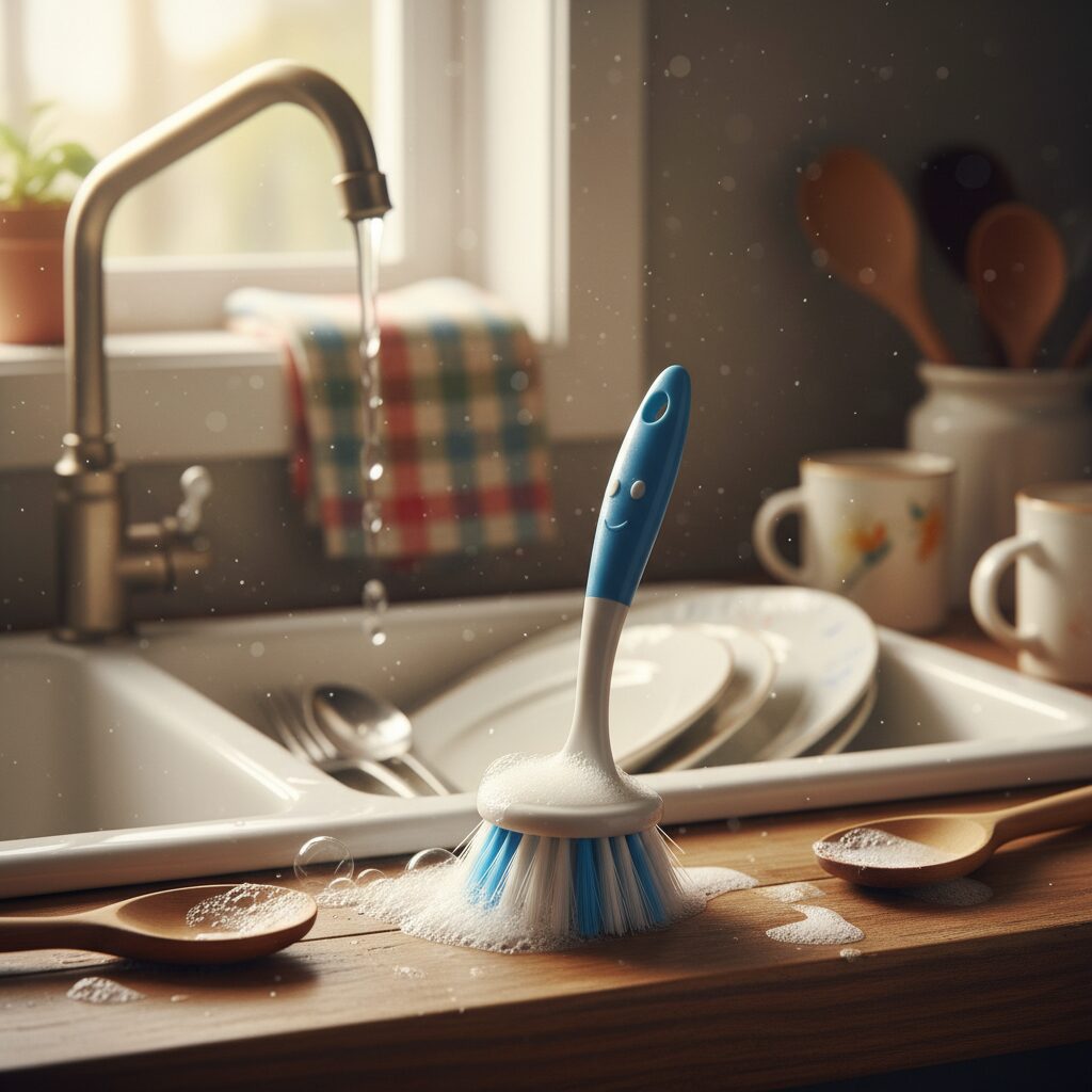 découvrez l'histoire étonnante et pleine d'humour de la brosse à vaisselle, un objet du quotidien aux aventures surprenantes racontées ici.