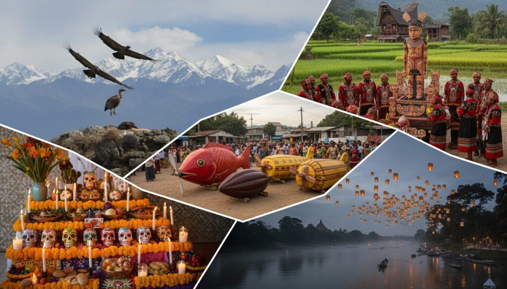 découvrez les rituels étranges et fascinants autour de la mort et de l’au-delà à travers différents pays, révélant des traditions uniques et mystérieuses.