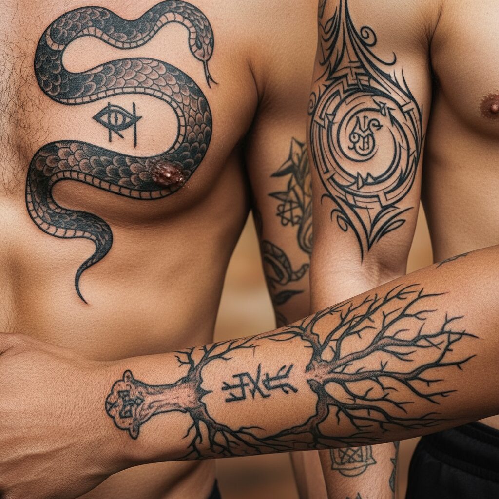 découvrez la signification mystérieuse des symboles cachés dans les tatouages tribaux les plus bizarres et plongez au cœur de leurs secrets culturels fascinants.