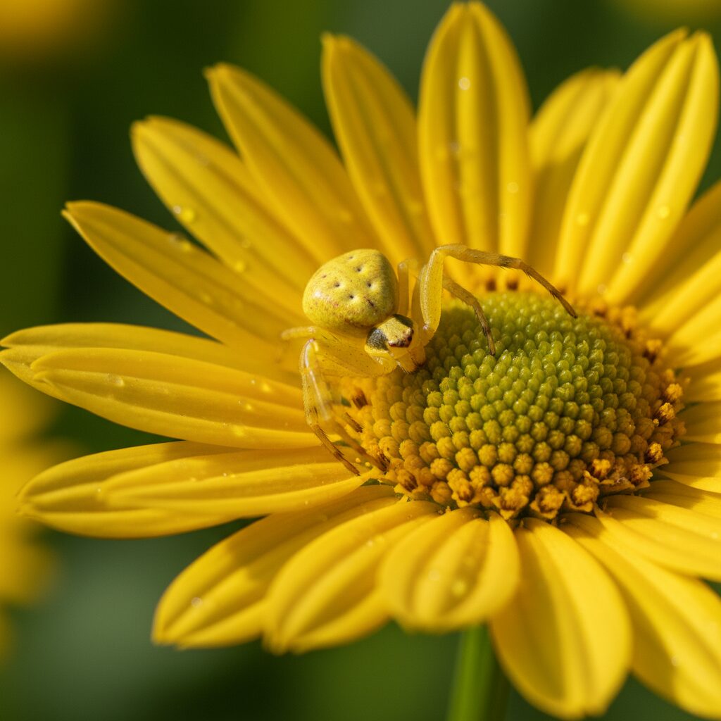 découvrez l’araignée-caméléon, une fascinante créature capable de changer de couleur pour mieux se camoufler et échapper à ses prédateurs.