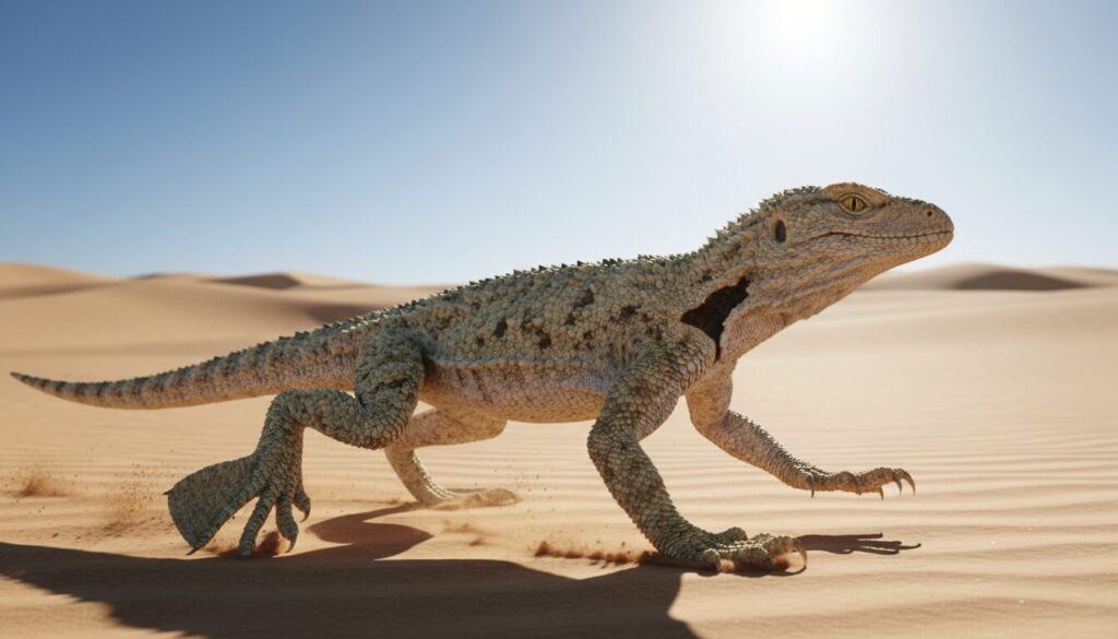 découvrez le dragon de sable, un lézard fascinant qui peut courir sur le sable brûlant grâce à ses adaptations uniques.