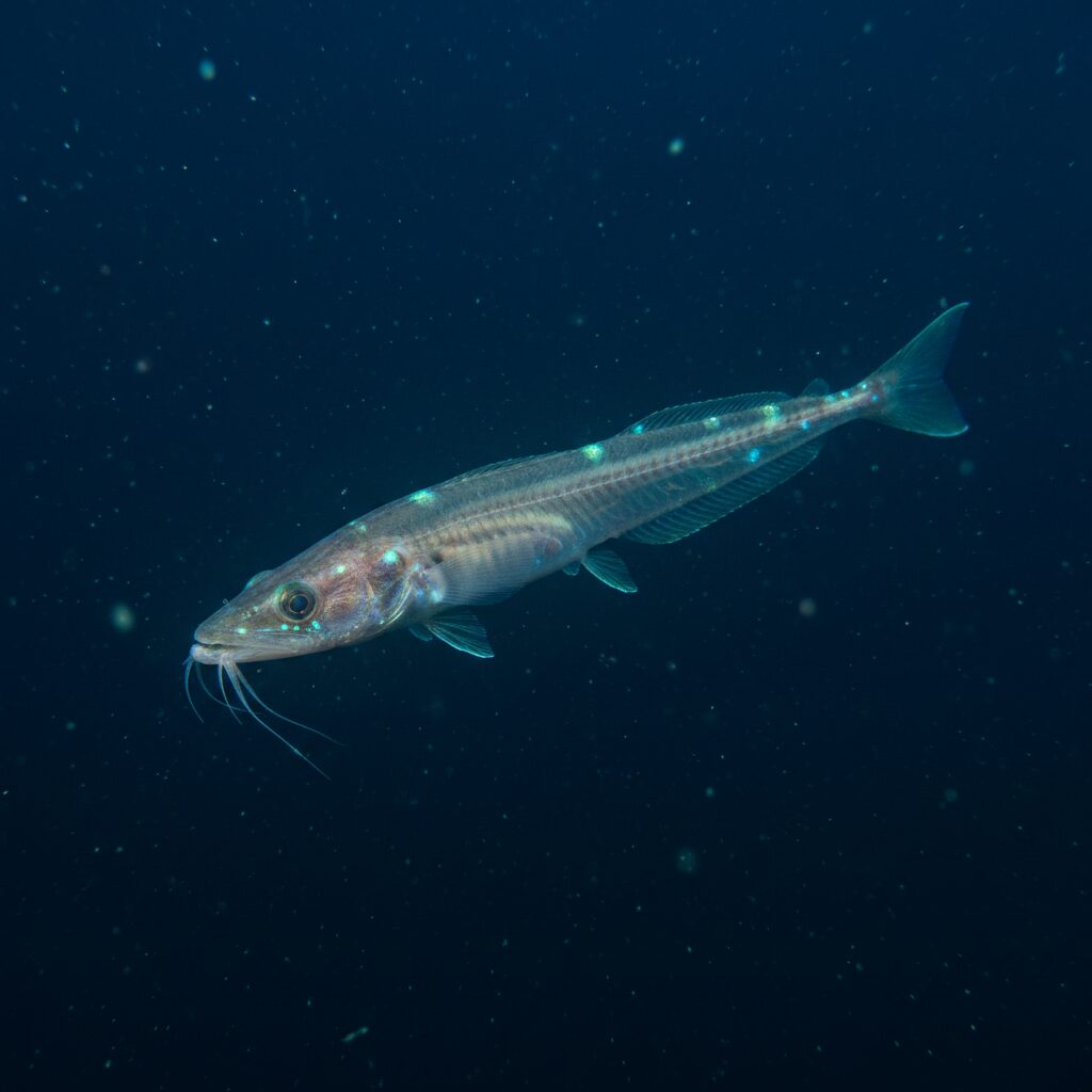 découvrez le grenadier abyssal, un poisson des profondeurs au corps translucide fascinant, adapté aux environnements extrêmes de l'océan.