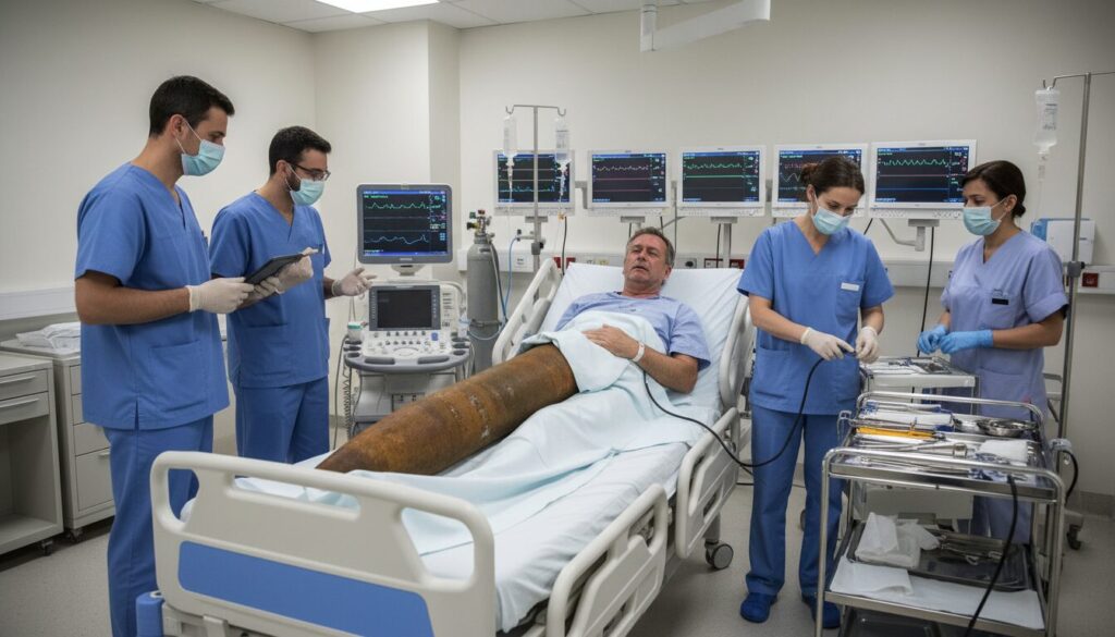 à toulouse, un patient aux urgences présente une situation exceptionnelle avec un obus de 1918 logé dans le rectum, une scène aussi rare qu'inquiétante.