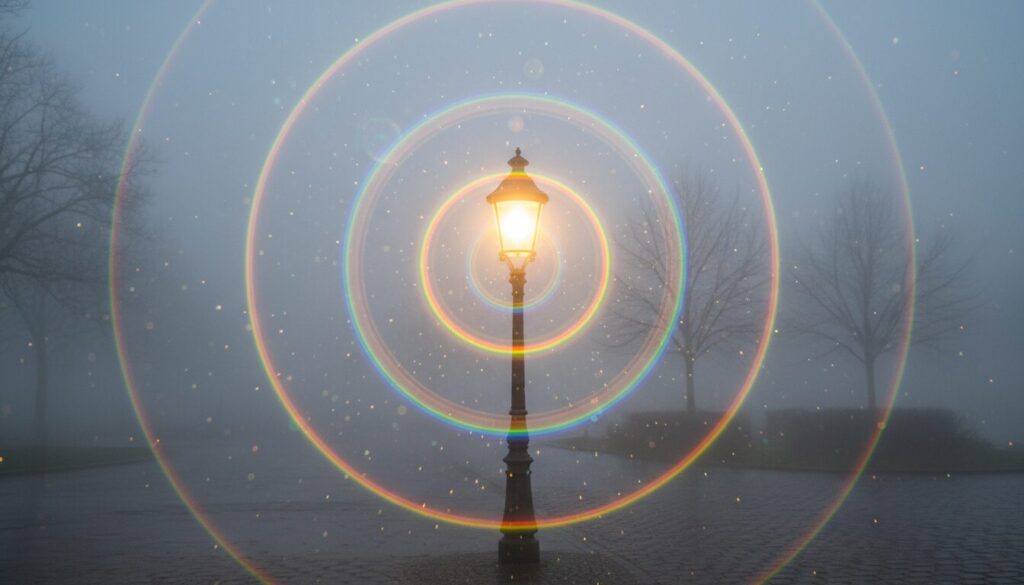 découvrez comment certains brouillards diffusent une lumière naturellement colorée grâce à des phénomènes atmosphériques uniques et des particules en suspension.