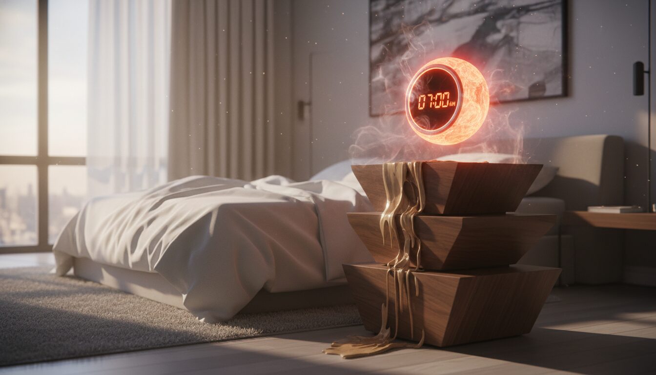 découvrez comment un réveil flottant a transformé les tables de chevet, captivant par son design innovant et son effet fascinant qui change l'ambiance de votre chambre.