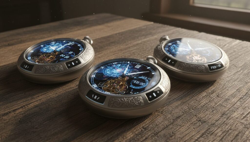 découvrez les montres à gousset modernes qui allient design rétro et technologie futuriste, créant un style unique et original malgré leur calibrage atypique.