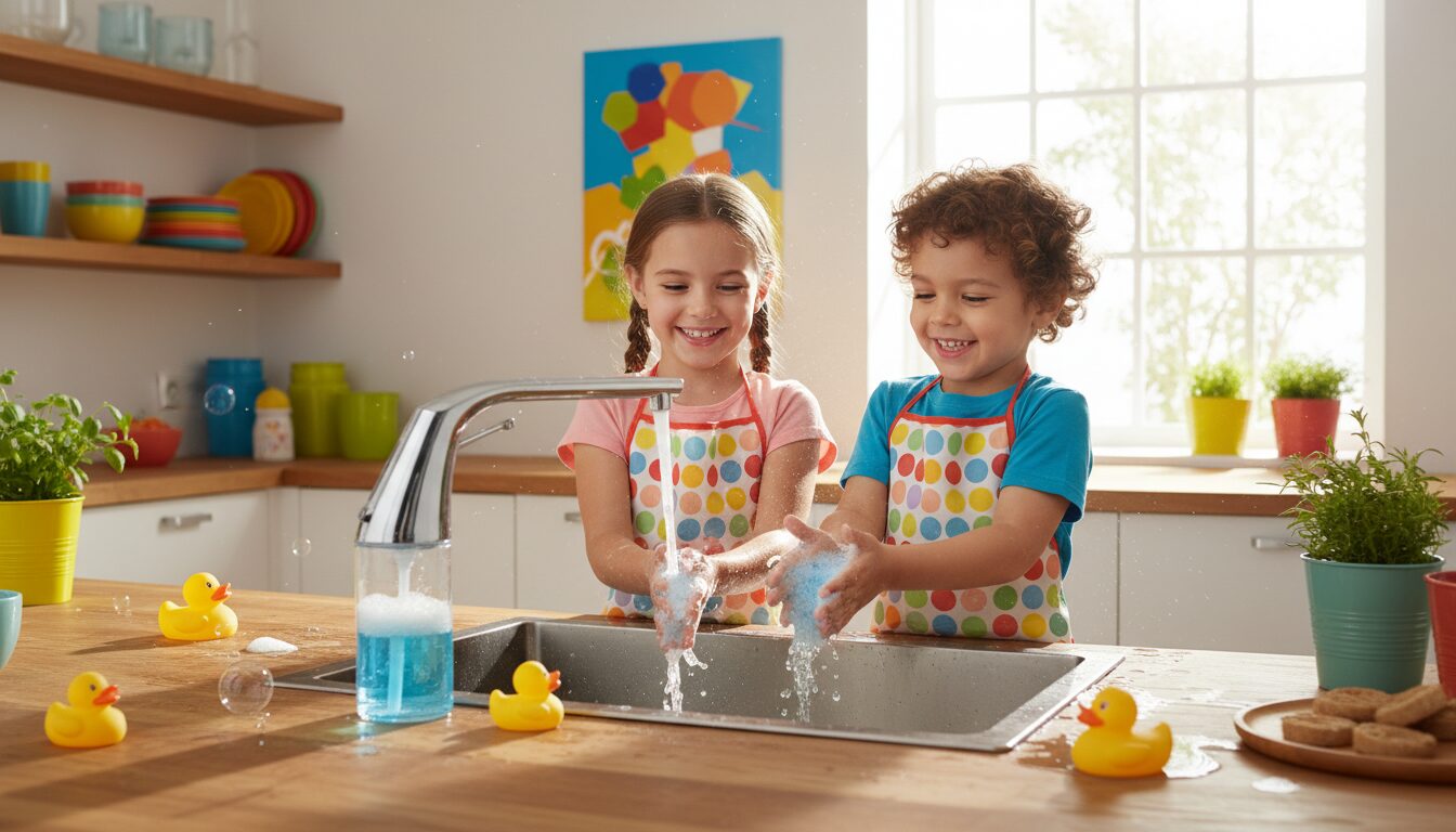 découvrez les petites habitudes amusantes et souvent inattendues que l'on adopte derrière le distributeur de savon, entre gestes quotidiens et moments de complicité.