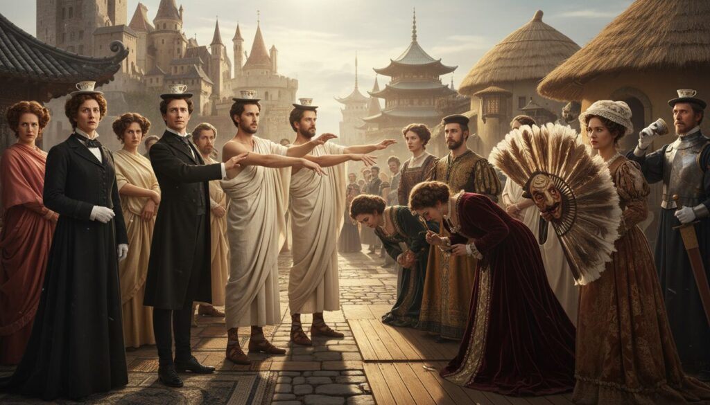 découvrez les règles de politesse les plus étranges et fascinantes inventées à travers l'histoire, qui reflètent les coutumes uniques des différentes époques.