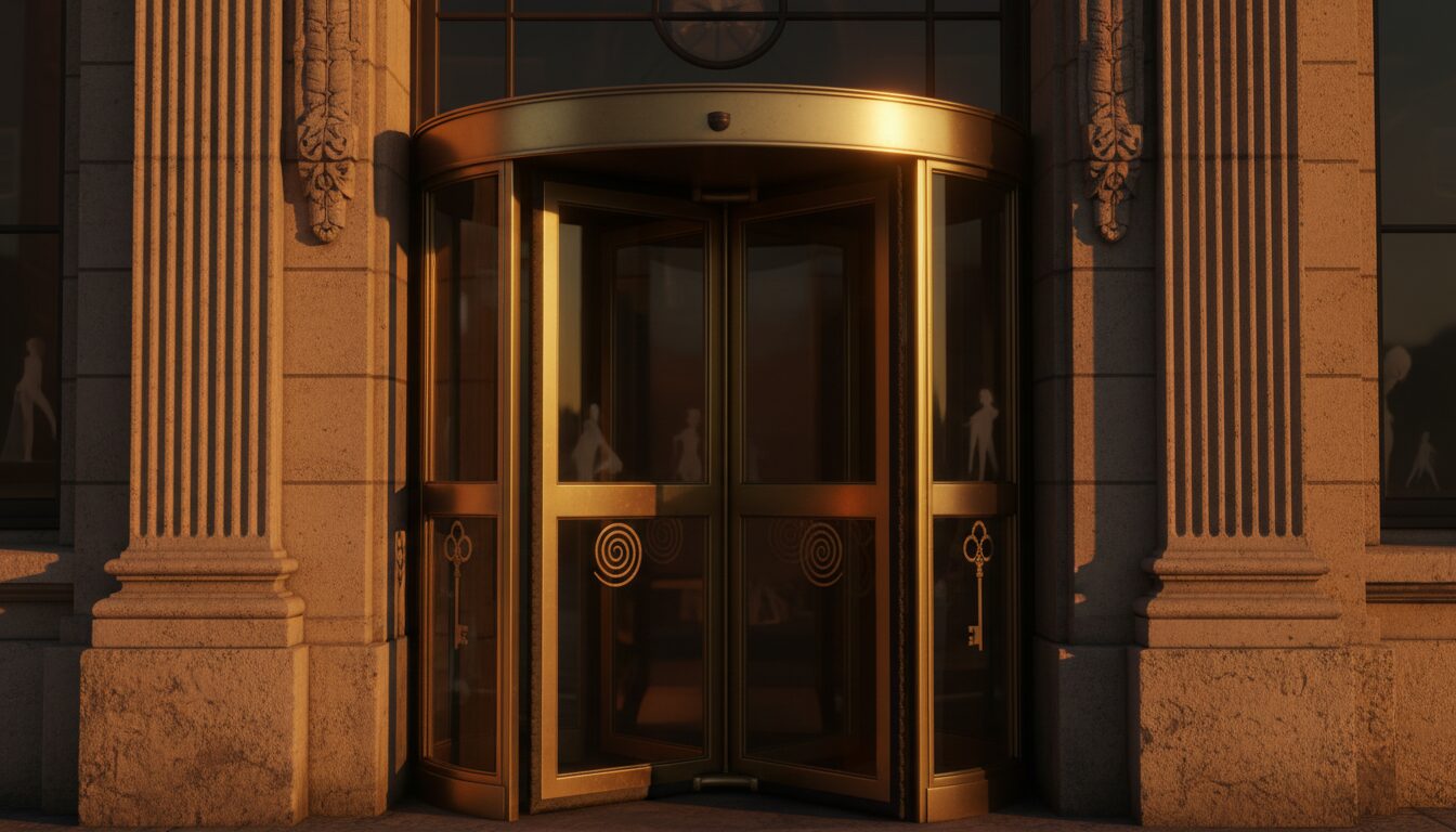 découvrez l’histoire fascinante des portes tournantes et explorez la symbolique cachée derrière ce mécanisme emblématique, entre innovation architecturale et significations culturelles.