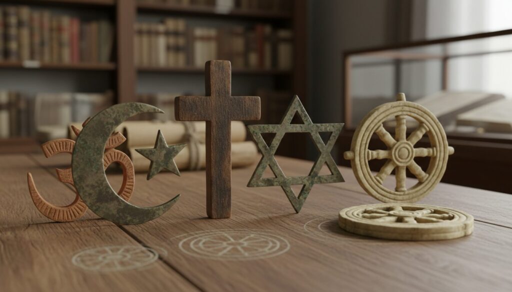 découvrez pourquoi certains symboles religieux partagent des ressemblances étonnantes et explorez les liens historiques et culturels qui les unissent.