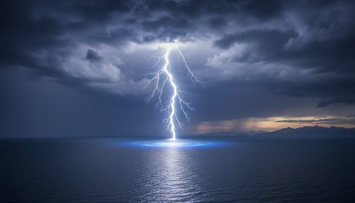 découvrez pourquoi certains éclairs frappent l’eau sans produire d’onde visible et comprenez les phénomènes physiques derrière ces éclairs silencieux.