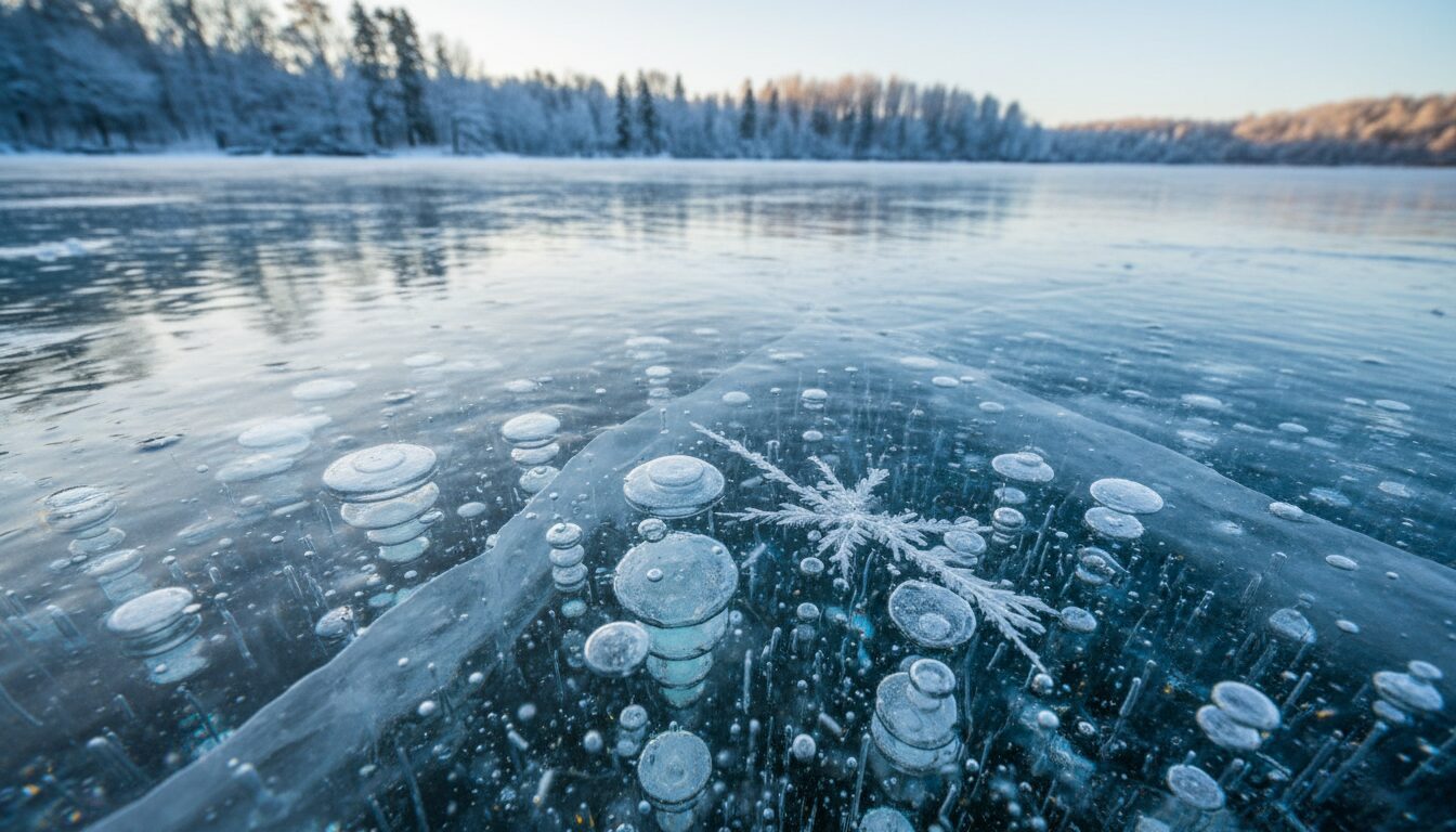 découvrez pourquoi les bulles d’air emprisonnées sous la glace paraissent éternelles et les phénomènes scientifiques qui expliquent leur incroyable persistance.