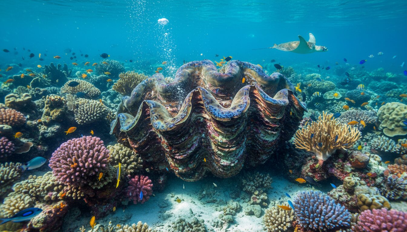 découvrez le coquillage géant tridacne, un filtre naturel impressionnant capable de purifier des milliers de litres d'eau pour préserver les écosystèmes marins.