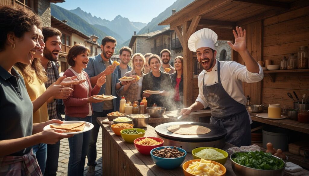 découvrez à andorre une expérience insolite où des crêpes délicieuses se dégustent accompagnées d'insultes piquantes, une attraction unique qui charme les visiteurs et crée une ambiance conviviale et surprenante.