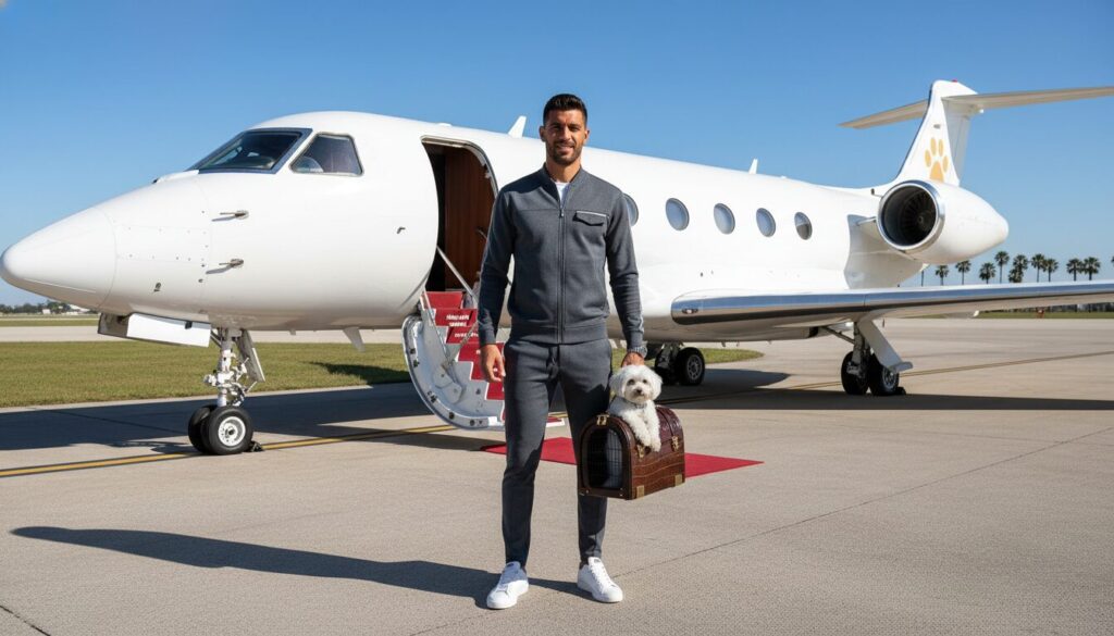 découvrez l'histoire insolite d'un footballeur prêt à dépenser 110 000 euros pour offrir à son chien un voyage en jet privé jusqu'à miami.
