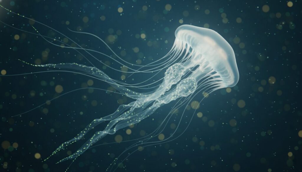 découvrez comment la méduse boîte de nuit utilise ses tentacules venimeux pour chasser et se défendre dans son habitat marin unique.