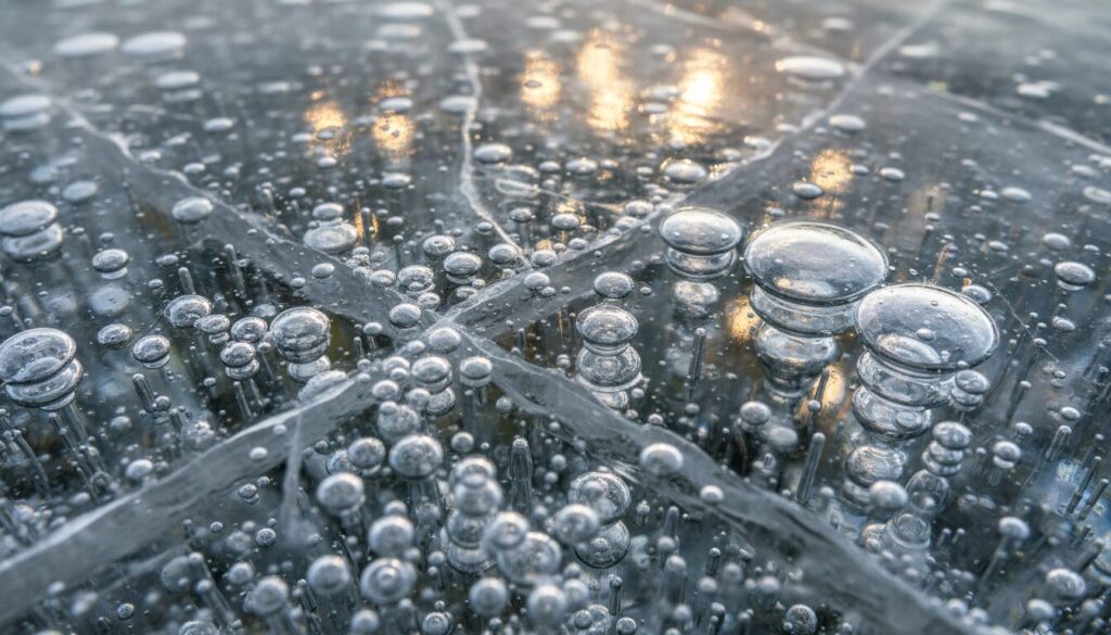 découvrez pourquoi les bulles d’air emprisonnées sous la glace semblent durer éternellement, explorant les phénomènes physiques qui les rendent si durables et fascinants.