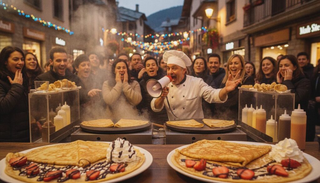 découvrez à andorre un événement insolite où des crêpes savoureuses se dégustent accompagnées d'insultes piquantes, une attraction unique qui rassemble les curieux et les gourmands.
