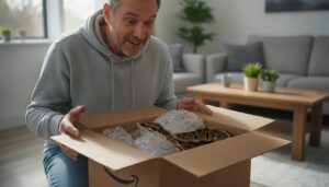 un client fait une découverte insolite en recevant un serpent surprise dans son colis amazon. une expérience étonnante qui aurait pu tourner autrement.