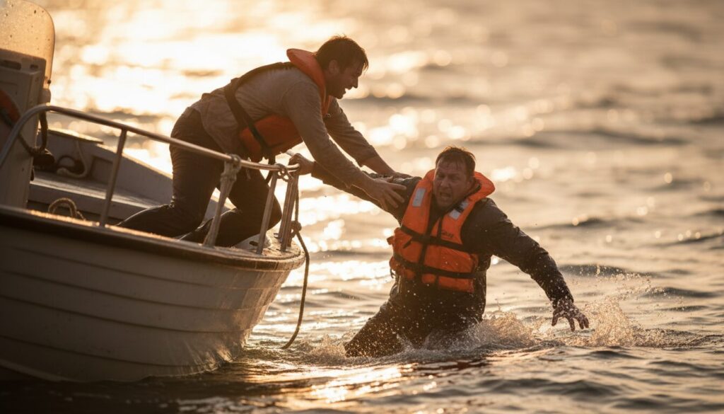 découvrez l’histoire surprenante d’un naufragé qui, contre toute attente, trahit son sauveteur en le poussant à la mer avant de s’échapper à bord du bateau dans cette édition de la minute insolite.